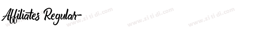 Affiliates Regular字体转换